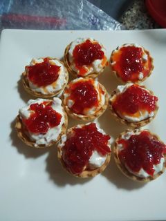 Una foto de Tartaletas de pimiento caramelizado