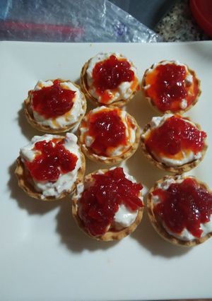 Una foto de Tartaletas de pimiento caramelizado