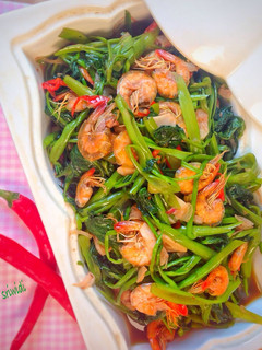 Foto resep Cah udang kangkung