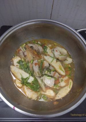 Hình của món Chả cá kho thịt sốt cà chua.