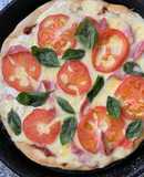 Pizza napolitana de jamón con masa casera 🍕🍕🍕🍕