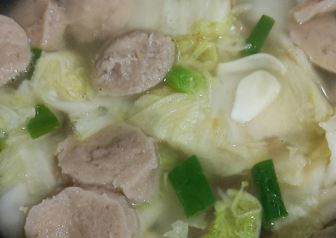 Sop Wipuso (saWI PUtih bakSO) bumbu seadanya