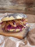 Pulled Pork cotto a bassa temperatura e Coleslaw viola