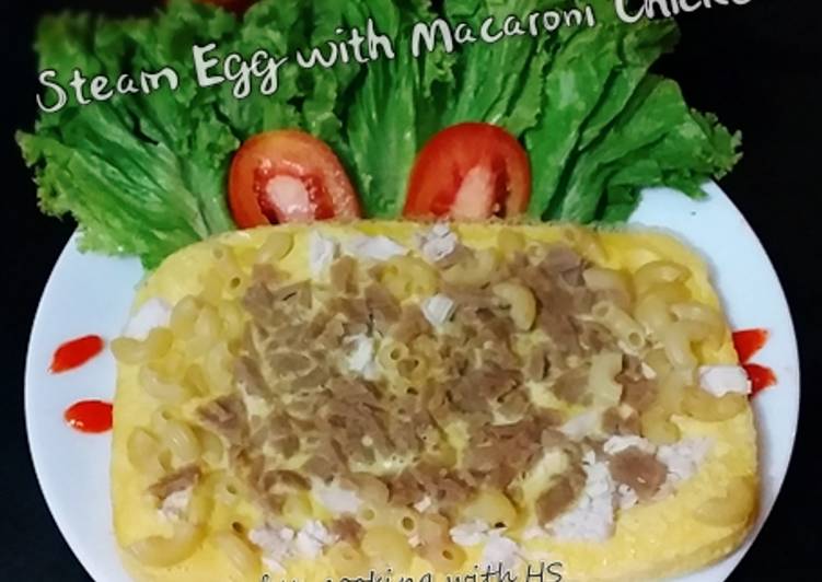 Steam Egg With Macaroni Chicken