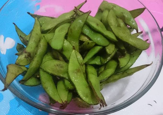 Bagaimana Membuat Kacang kuning jepang rebus (vegetables soybean) atau edamame yang Enak