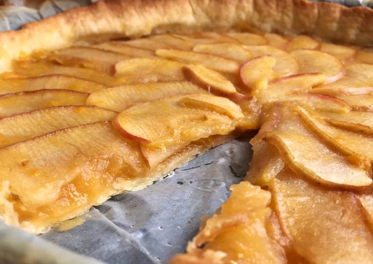 Tarta de manzana y albaricoque ligera