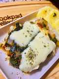 FILETES DE PEJERREY CON CUBIERTA DE ESPINACAS Y TOMATES SECOS (GRATINADOS)🐟🥬🍅🧀🧀🍅🥬🐟🥘🫕🍲🍛🐟🐟