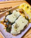 FILETES DE PEJERREY CON CUBIERTA DE ESPINACAS Y TOMATES SECOS (GRATINADOS)🐟🥬🍅🧀🧀🍅🥬🐟🥘🫕🍲🍛🐟🐟
