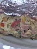 Tarta de puerro, cebolla y maíz