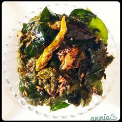 A picture of Spicy spinach/palak chutney.