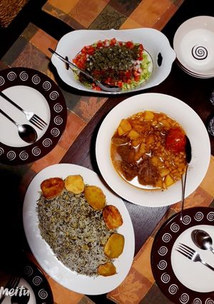 عکسی از دستور گوشت و لوبیا