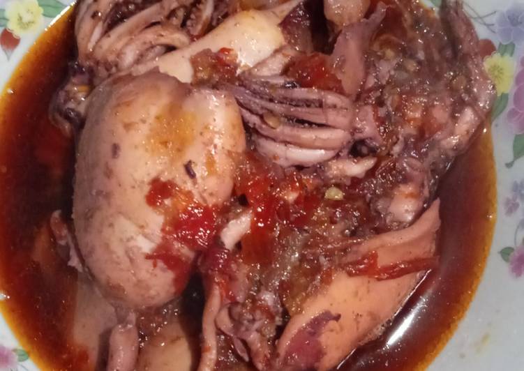 Resep Sotong Kuah Merah, Bikin Ngiler