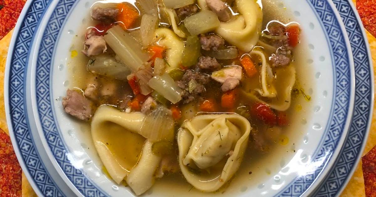 Chicken Soup with Italian Sausage, Fennel and Tortellini Recipe by Adam