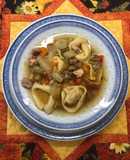Chicken Soup with Italian Sausage, Fennel and Tortellini