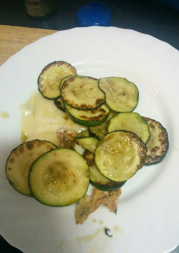 Una foto de Calabacín con queso a la plancha