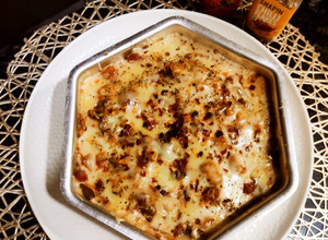 A picture of Veg lasagna with homemade sheets.