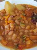 Alubias pintas con compango rico rico de la Brigada Espartana