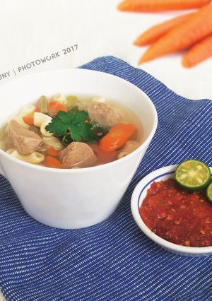 Foto resep Sop Bakso Makaroni