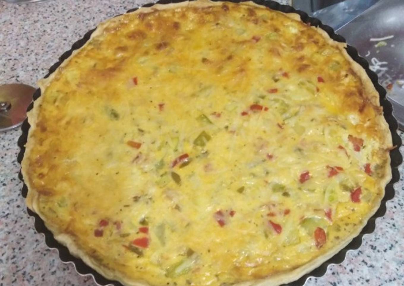 Quiche de pollo y verdura