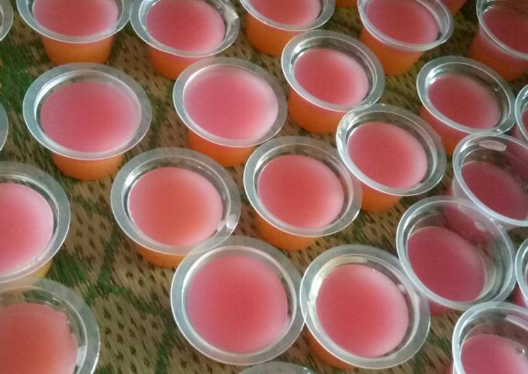 Resep Puding Strawberry Mangga Susu Anti Gagal