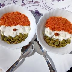 A picture of Tricolor special Carrot Halwa.
