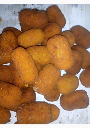 A picture of Irish and sweet patotes nuggets.