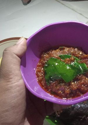 Foto resep Sambel ikan bakar manis pedas