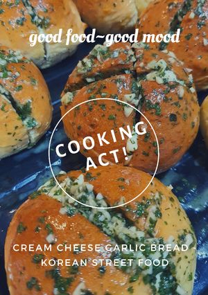 Foto resep Korean Cream Cheese Garlic Bread