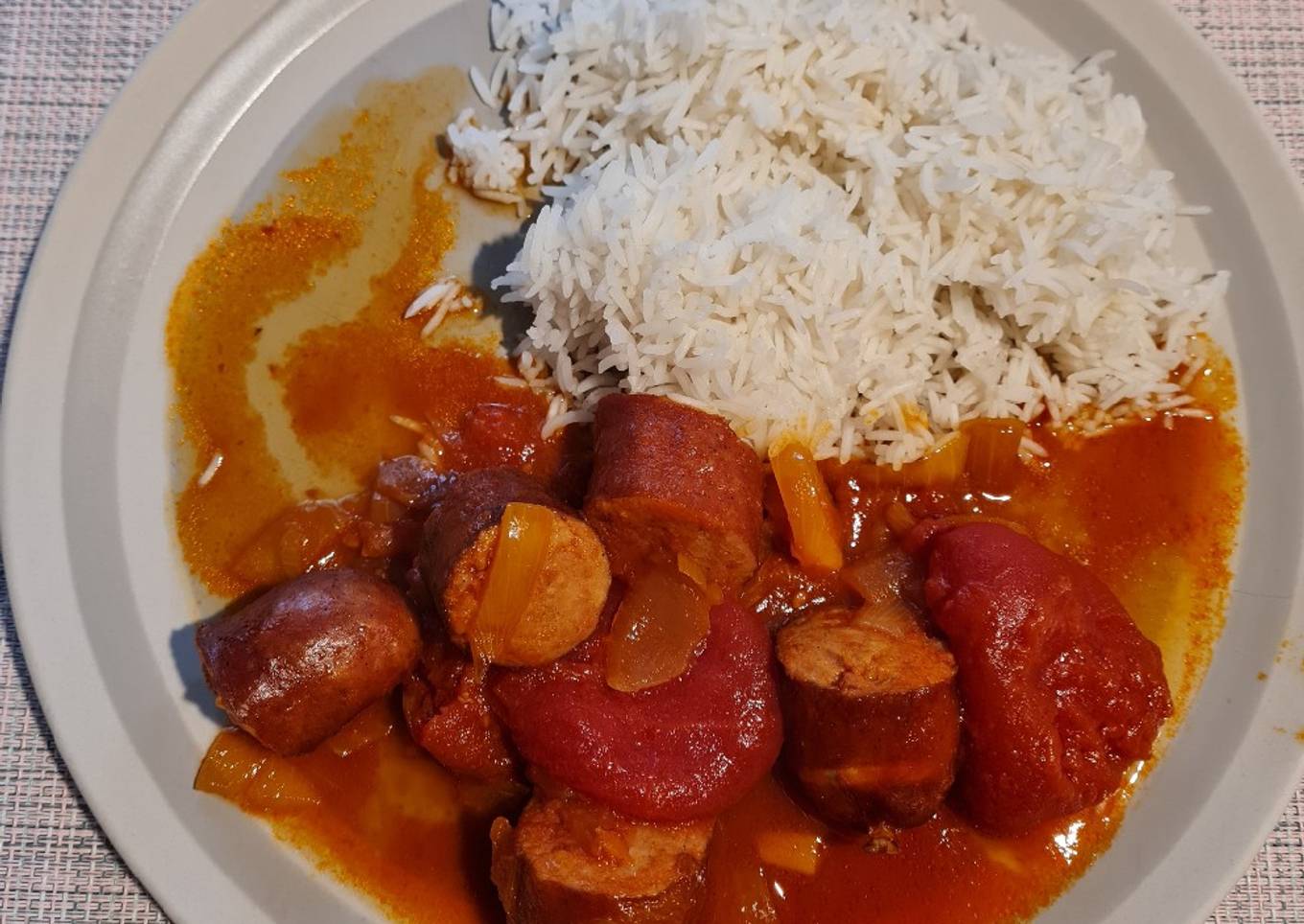 Rougail saucisse à ma façon au Cookeo