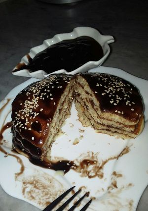 صورة لوصفة لي بان كيك بالموز