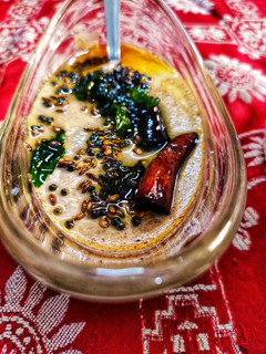 A picture of Moongphalli Chutney - serve with Dosa.