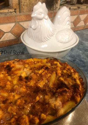 Φωτογραφία της συνταγής Ζυμαρικά πάκερι (paccheri) με κότα και ρικότα 👩‍🍳