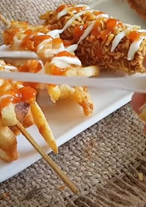Foto resep Camilan Korea - Hotdog Kentang & Hotdog Indomime