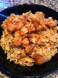 Pollo teriyaki con arroz chino