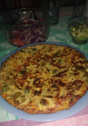Una foto de Tortilla de zapallitos verdes