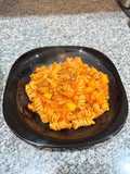 Guiso de Fideos tirabuzón Vegano