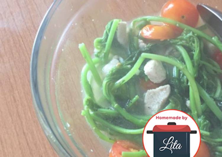 Tumis bayam tomat ayam berkuah #homemadebylita