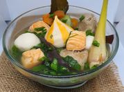 Gambar sup salmon dashi