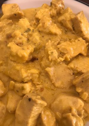 Una foto de Pollo a la crema versión cuarentena