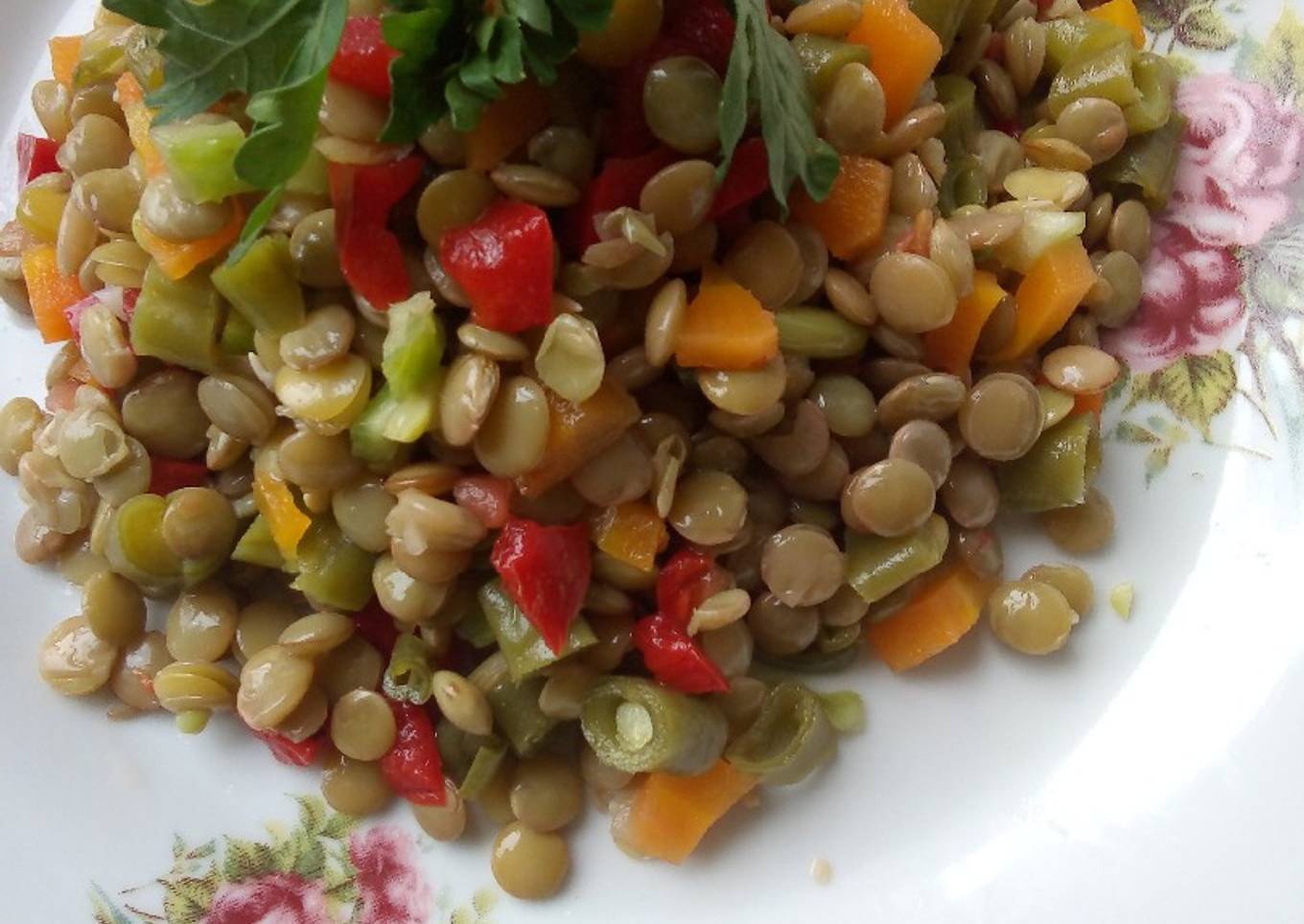 Ensalada fresca de lentejas