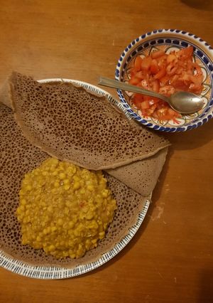 A picture of Ethiopian Split Chickpeas Stew (Ye Kik Alicha Wot).