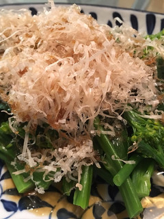 A picture of Boiled mini-broccoli (ponzu dressing).