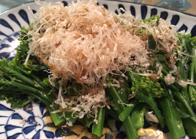 Step-by-Step Guide to Prepare Super Quick Homemade Boiled mini-broccoli (ponzu dressing)