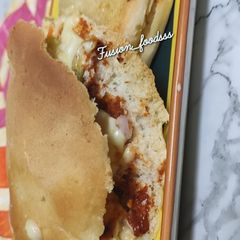 A picture of Pizza sandwich.