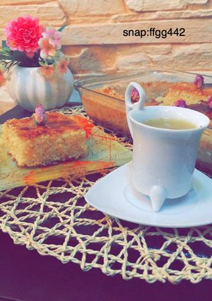 صورة لوصفة بسبوسه بالقشطه