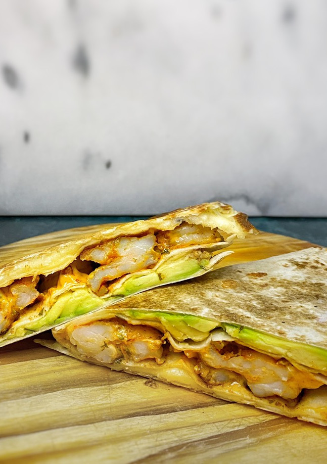 Una foto de Tortilla wrap hack de camarones
