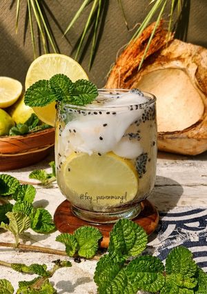 Foto resep Es Kelapa Lemon