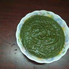 A picture of Mint and coriander chutney.