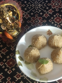 A picture of Churma modak.