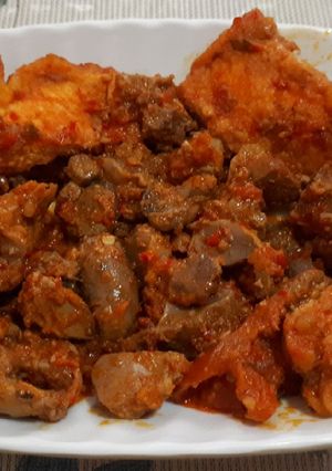 Foto resep Ati ampela tahu bumbu bali